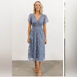 Baltic Born June Smocked Midi Dress Blue 2XL